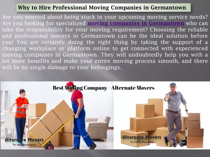 why to hire professional moving companies