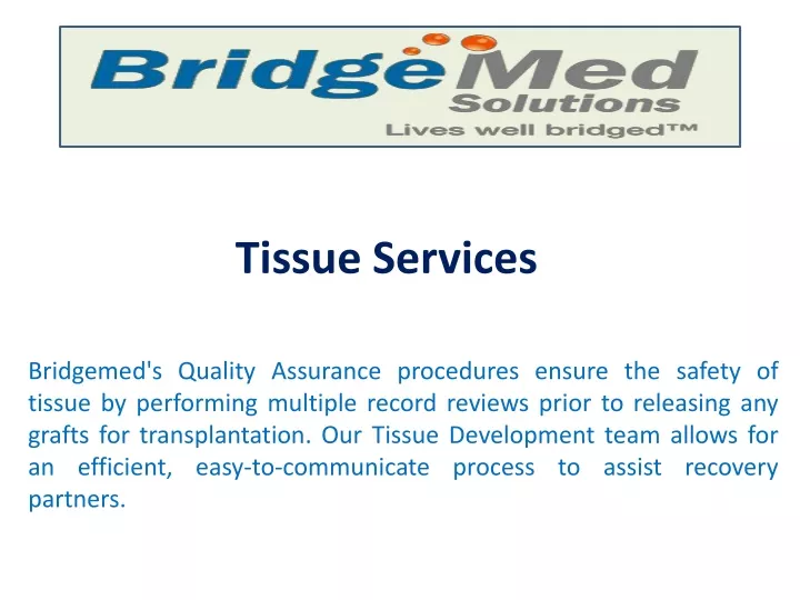 tissue services