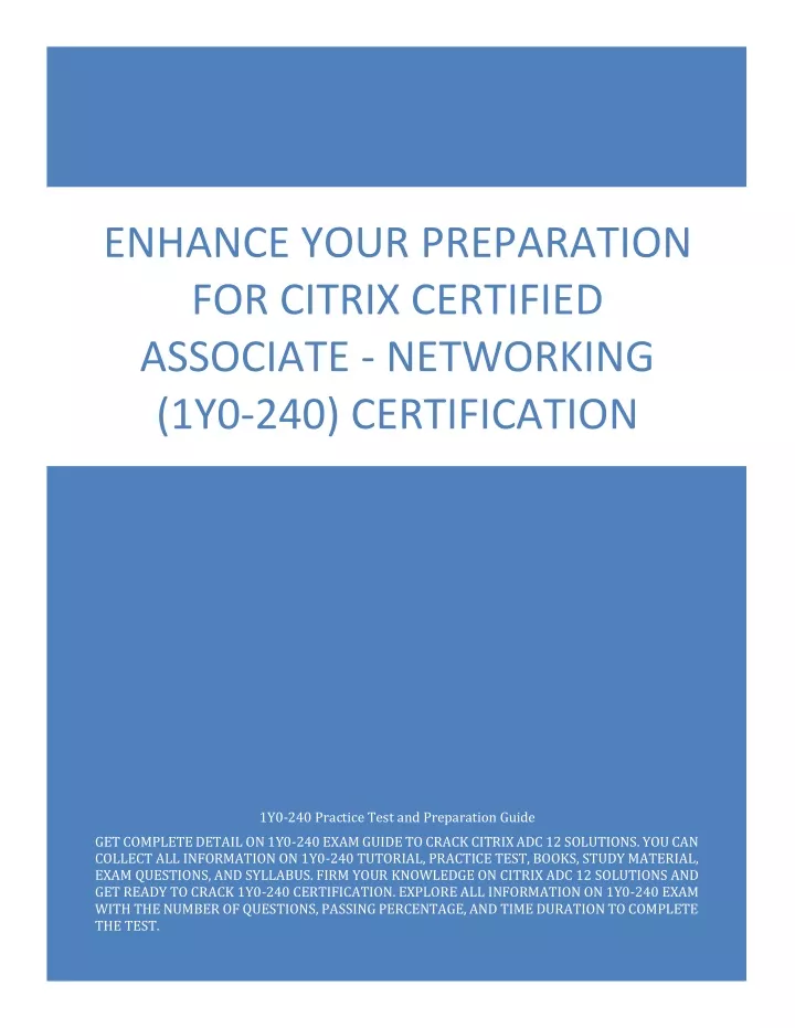 enhance your preparation for citrix certified