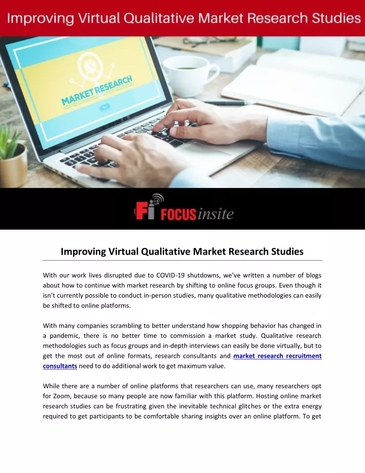 improving virtual qualitative market research