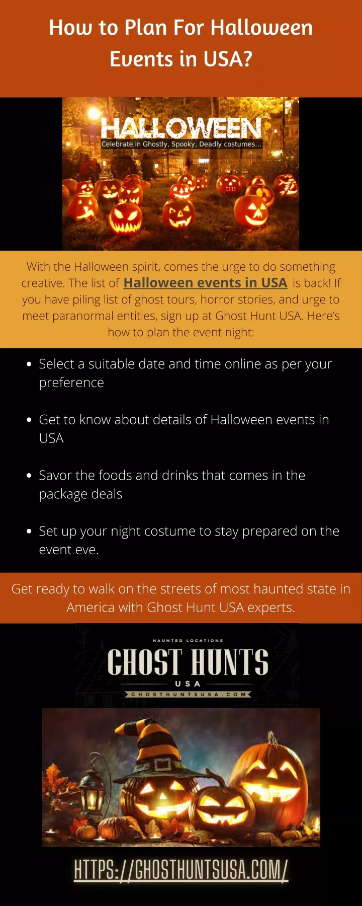 how to plan for halloween events in usa
