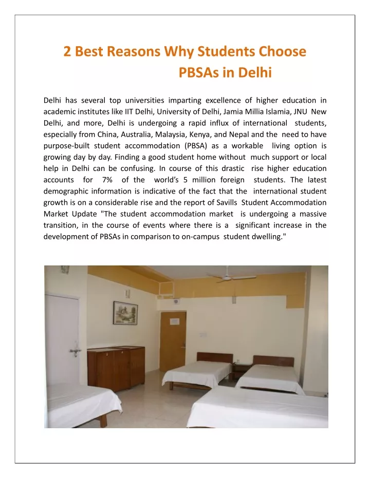 2 best reasons why students choose pbsas in delhi