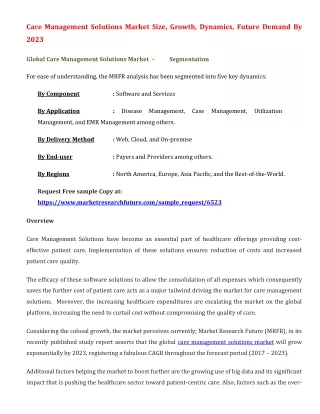 care management solutions market size growth