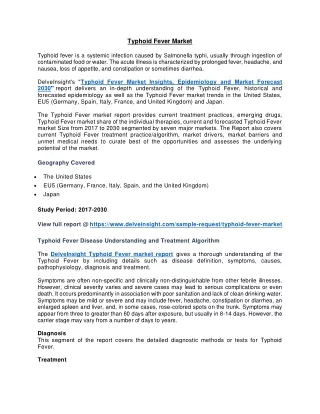 typhoid fever market