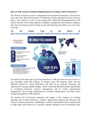 how are hr analytics solutions helping businesses