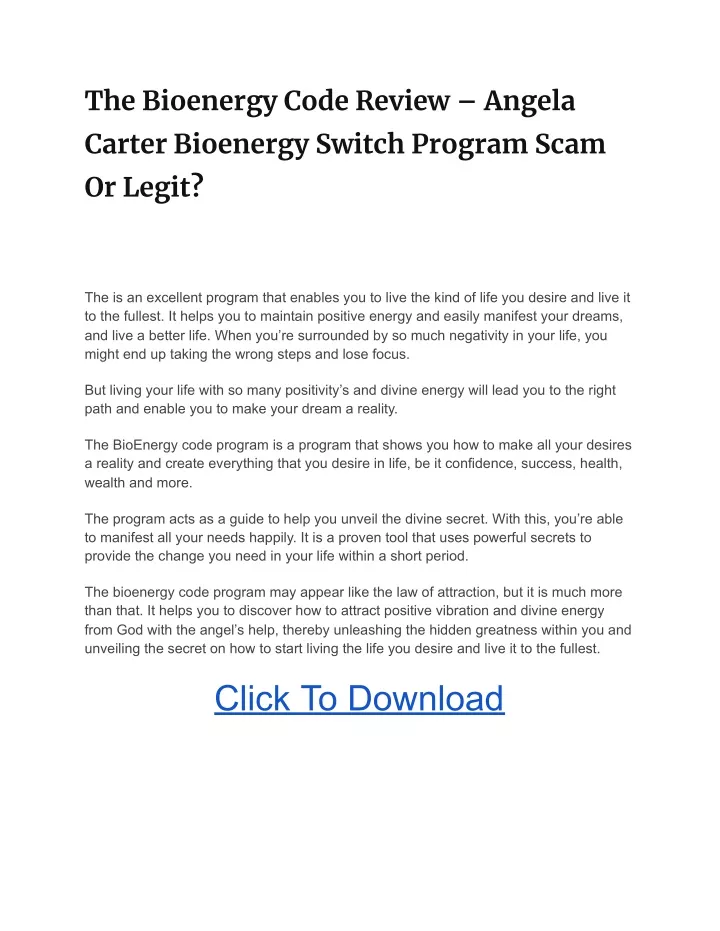 the bioenergy code review angela carter bioenergy