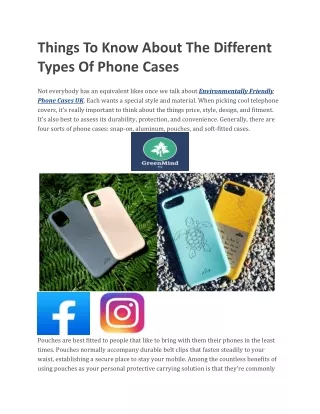 Compostable Phone Cases UK | Greenmindshop.co.uk