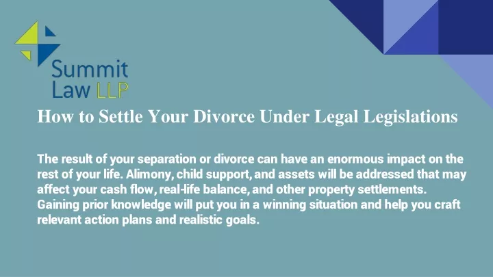 how to settle your divorce under legal legislations