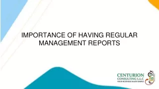 Importance Of Having Regular Management Reports