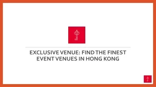 BROWSE OUR PERFECT EVENT VENUE HONG KONG