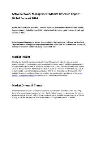 active network management market research report