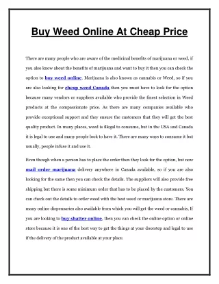 buy weed online at cheap price