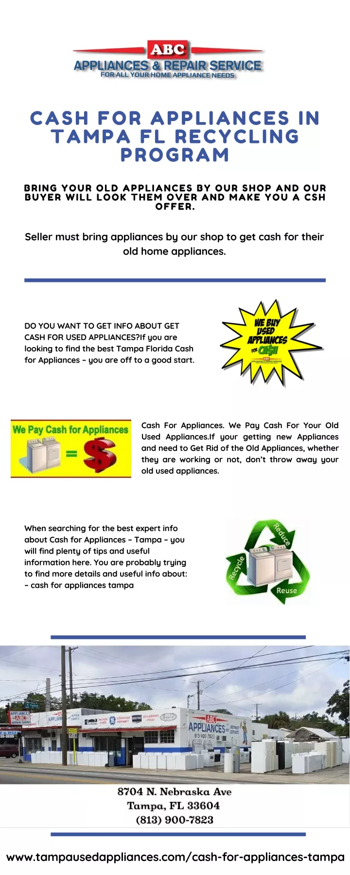 cash for appliances in tampa fl recycling program