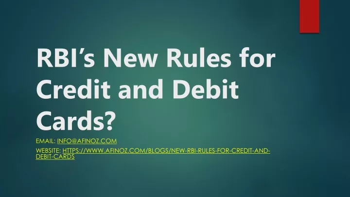 rbi s new rules for credit and debit cards email