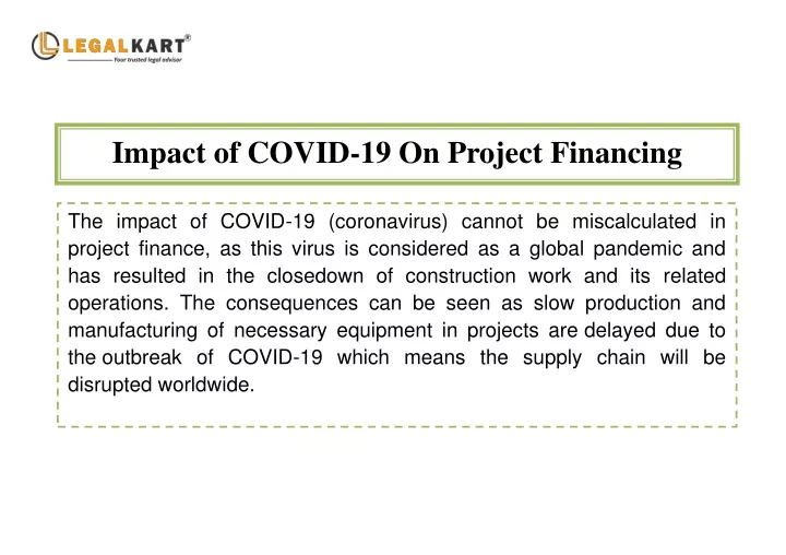 impact of covid 19 on project financing