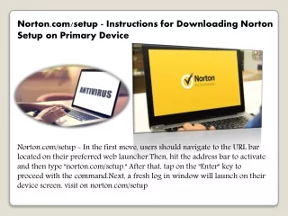 norton com setup instructions for downloading