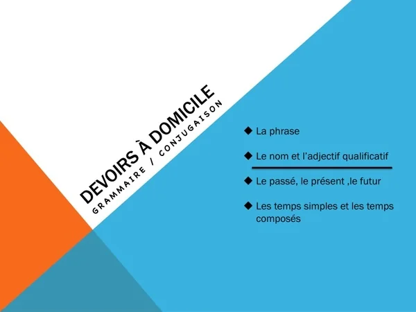 devoirs domicile