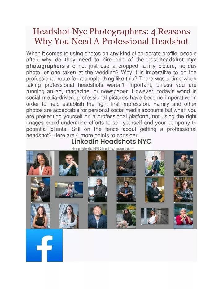 headshot nyc photographers 4 reasons why you need