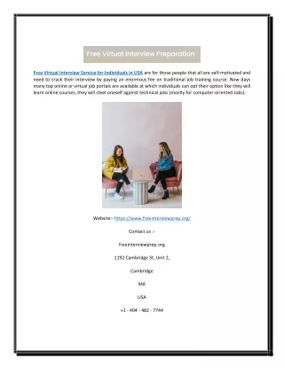 free virtual interview service for individuals