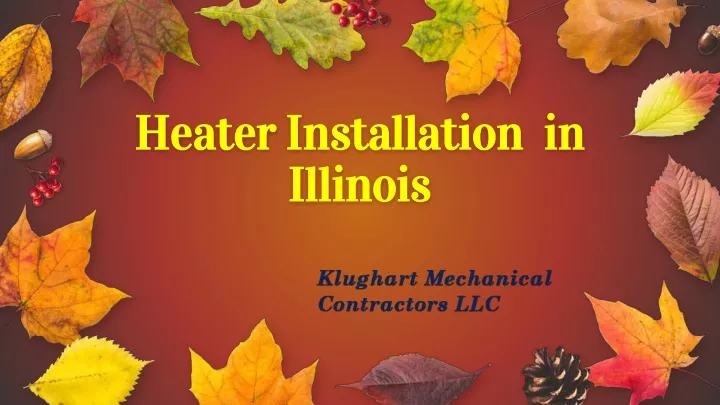 heater installation in heater installation
