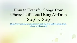 How to Transfer Songs from iPhone to iPhone Using AirDrop