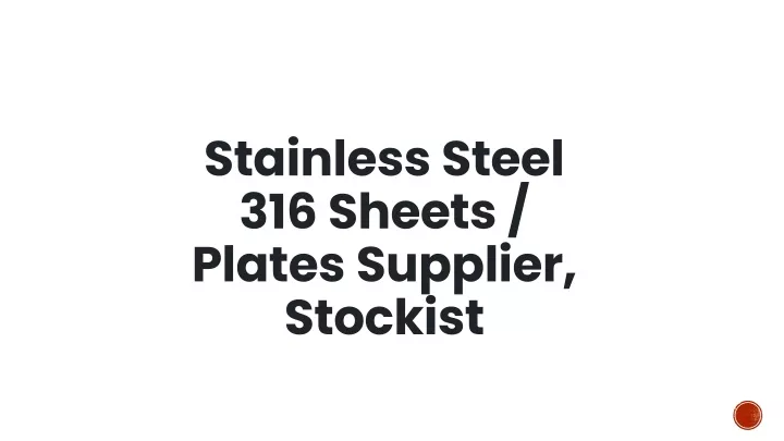 stainless steel 316 sheets plates supplier