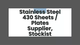 Stainless Steel 430 Sheets / Plates Supplier, Stockist