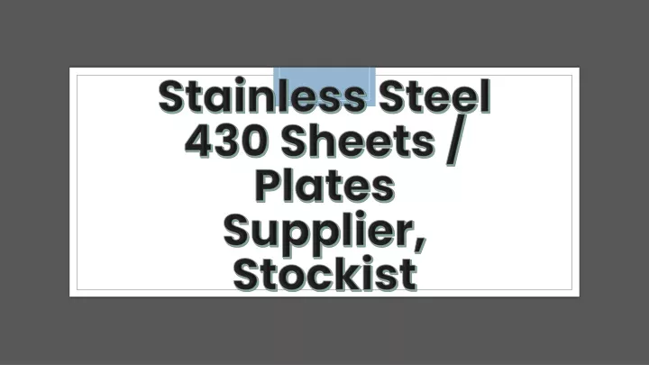 stainless steel 430 sheets plates supplier stockist