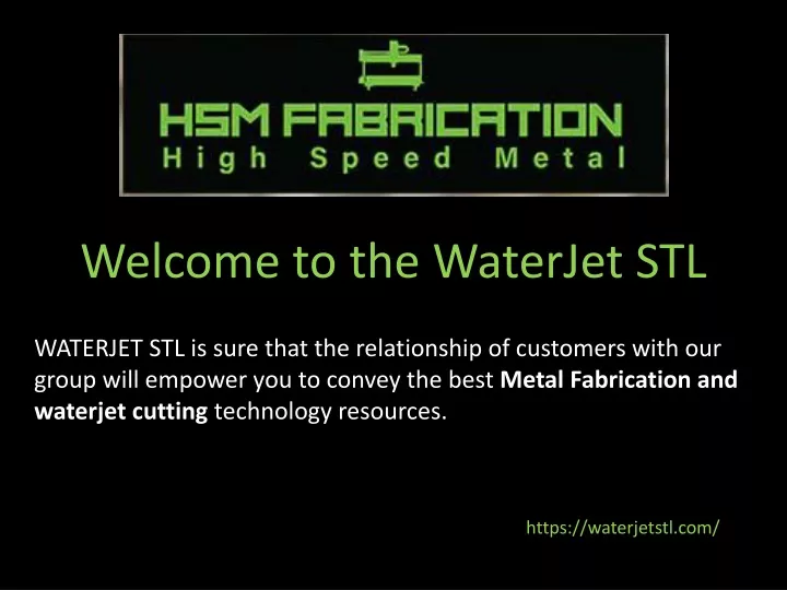 welcome to the waterjet stl