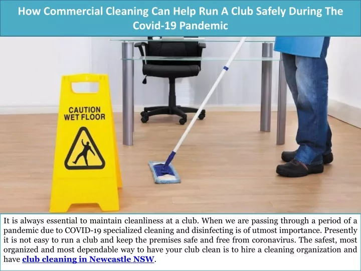 how commercial cleaning can help run a club safely during the covid 19 pandemic