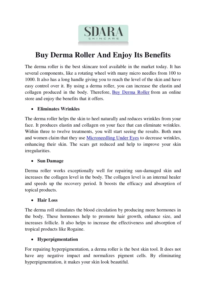 buy derma roller and enjoy its benefits