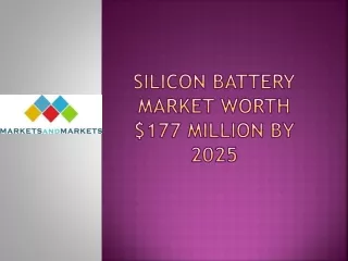 Silicon Battery Market worth $177 million by 2025