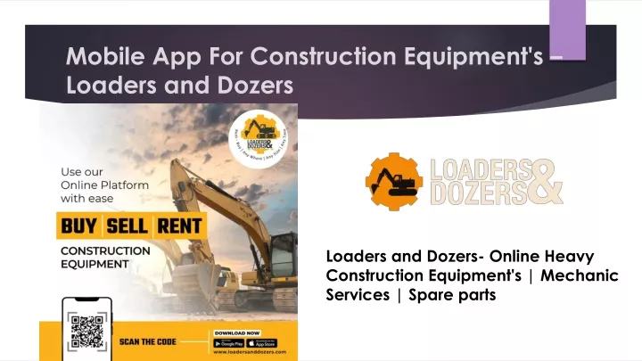 mobile app for construction equipment s loaders and dozers