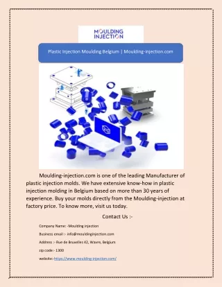 plastic injection moulding belgium moulding