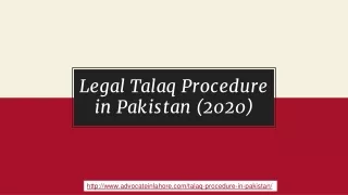 Legal Talaq Procedure in Pakistan - Best Way To Get The Talaq Form in Pakistan