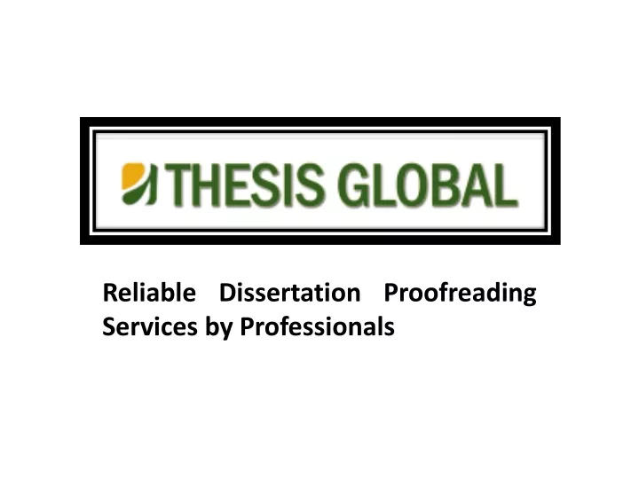 dissertation and thesis global