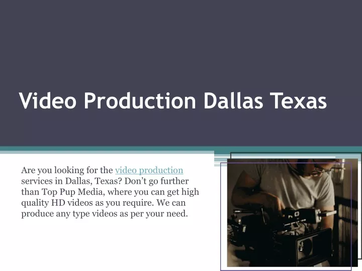 video production dallas texas