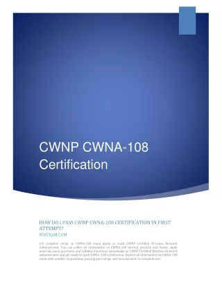 cwnp cwna 108 certification