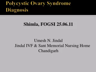 Polycystic Ovary Syndrome Diagnosis | Jindal Clinics