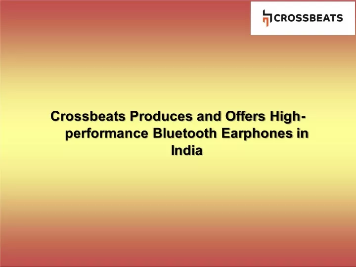 crossbeats produces and offers high performance