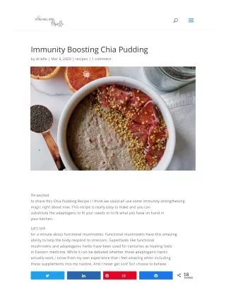 Immunity Boosting Chia Pudding Recipe | Living well with Arielle