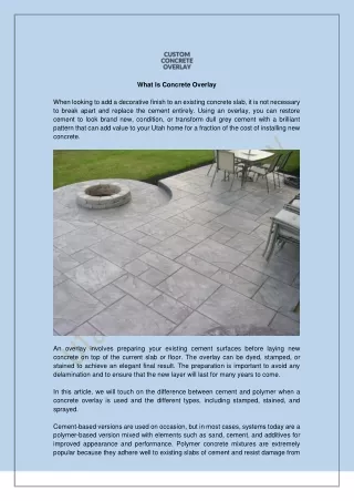 What Is Concrete Overlay