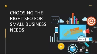 Choosing the right SEO for small business needs