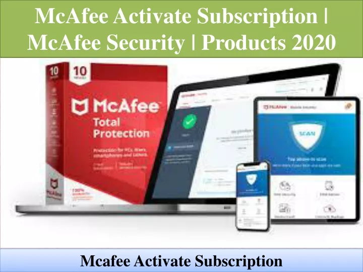 mcafee activate subscription mcafee security
