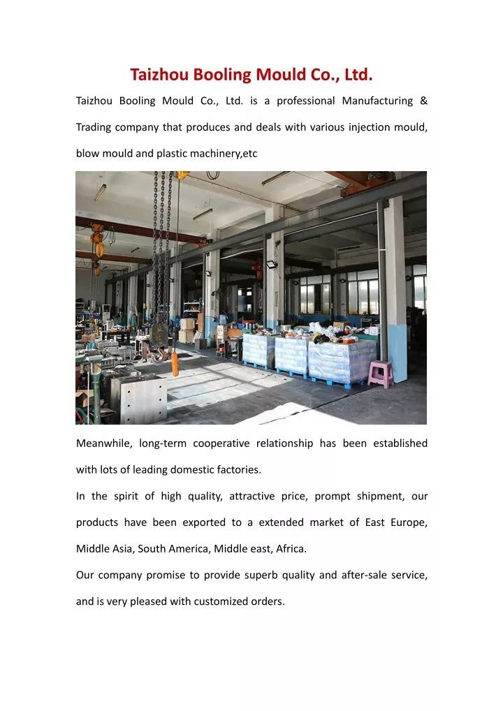 taizhou booling mould co ltd