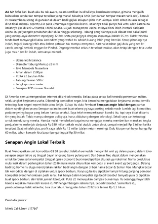 Pabrik Senapan Angin Terbaik Di Indonesia - A3 Air Rifle