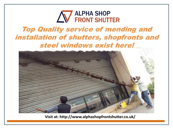 top quality service of mending and installation