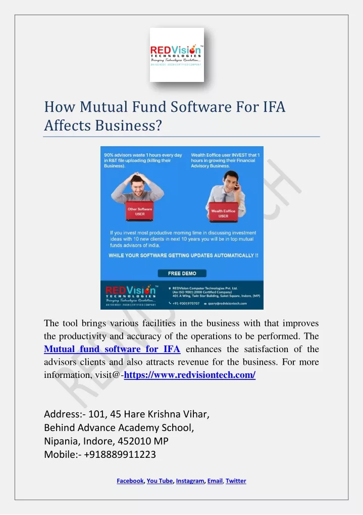 how mutual fund software for ifa affects business