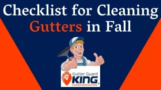 Checklist for Cleaning Gutters in Fall | Gutter Guard King