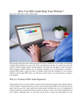 how can seo audit help your website keywords